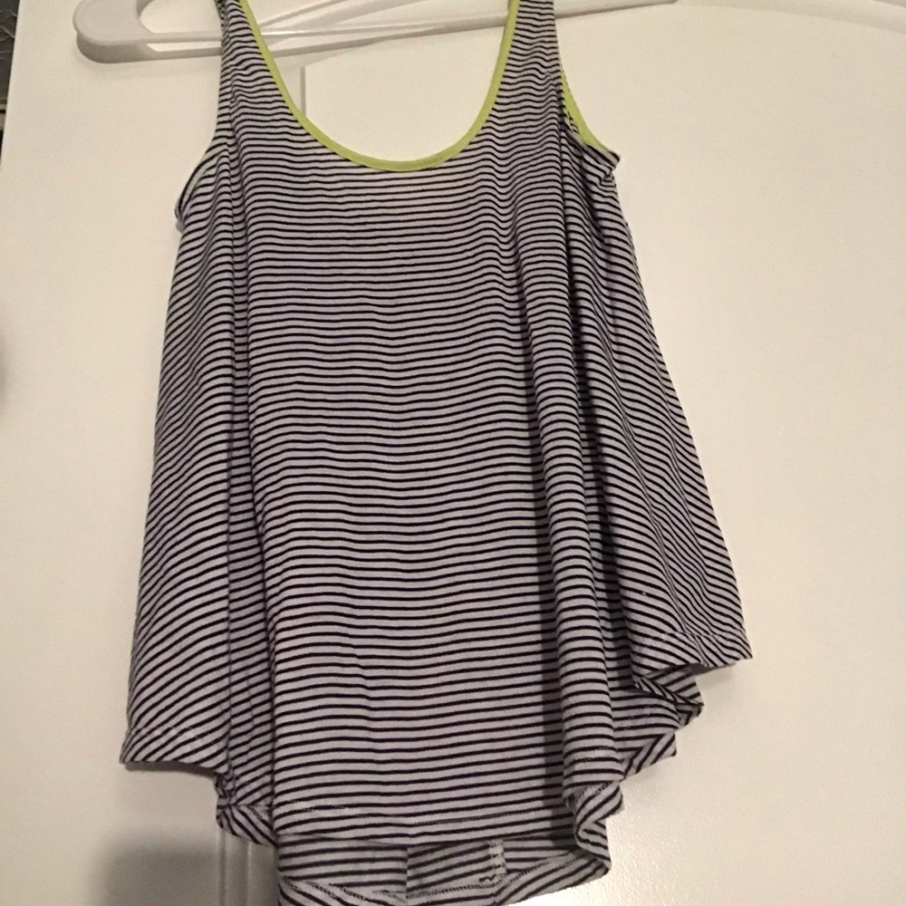 black and white striped american eagle tank